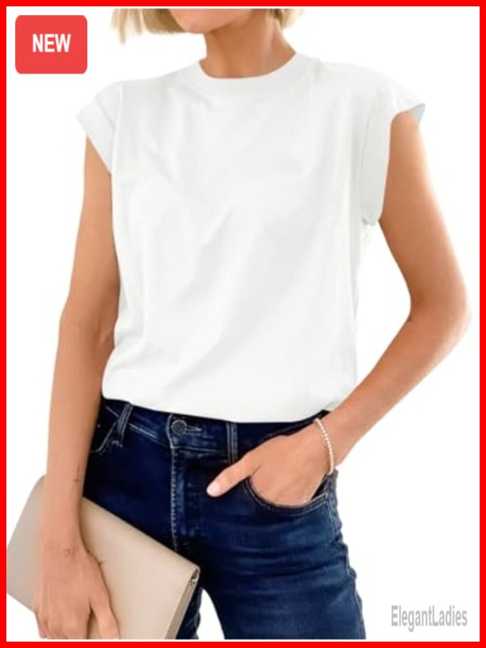 Womens Cotton Cap Sleeve T-Shirt Summer Casual Basic Tee Loose Fit Everyday